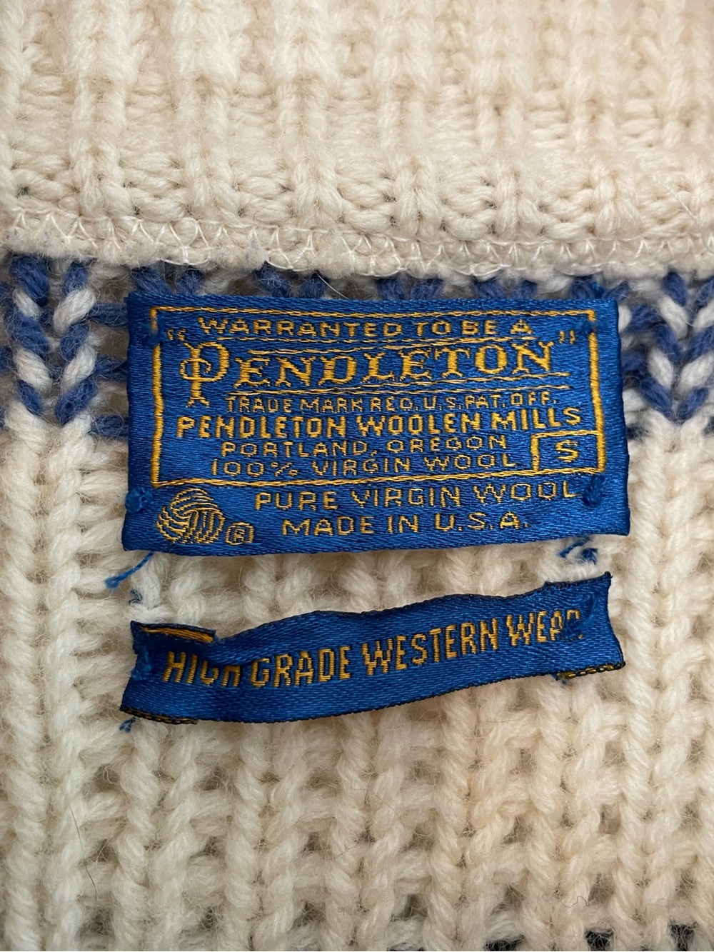 Vintage Pendleton Original Westerley Full-Zip Heavyweight Cardigan Wool Sweater - Picture 4 of 7